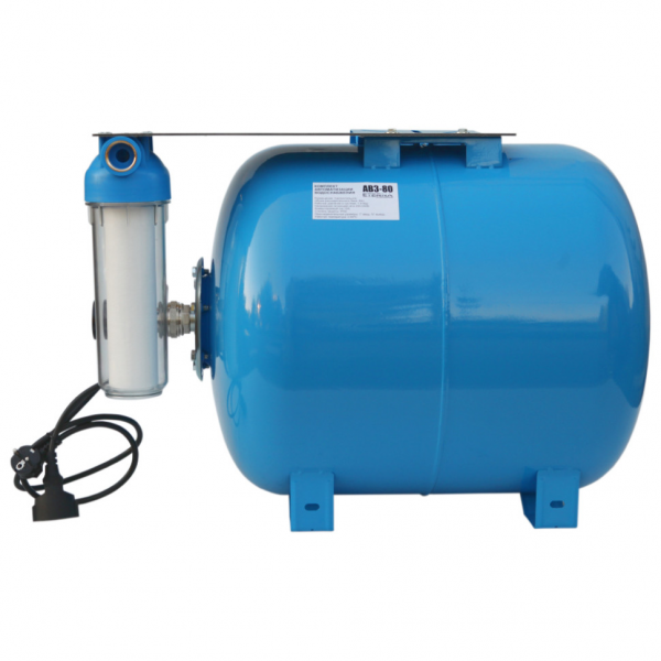 Система АвтоБак 100 литров горизонтальный с реле давления